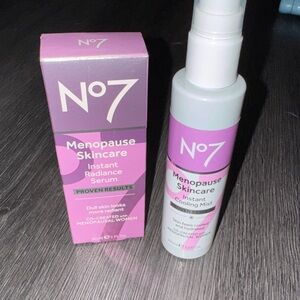 No 7 | Menopause Skincare Instant Radiance Serum - and toner